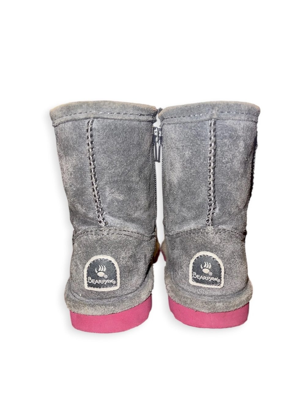 BearPaw Charcoal Boots with Fuchsia Soles